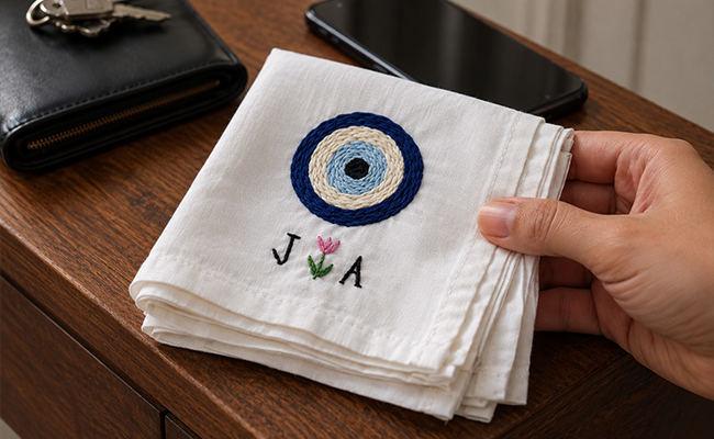 personalised handkerchief