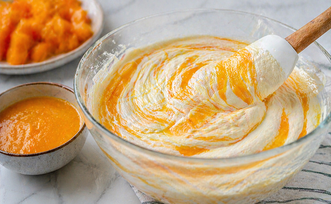 Fold in Mango Puree