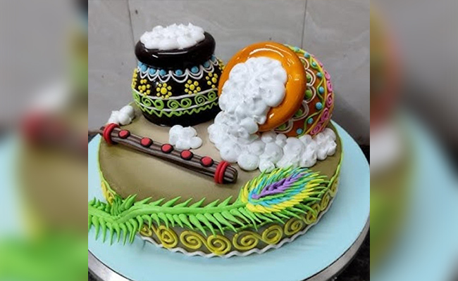 Makhan Matki Janmashtami Cake