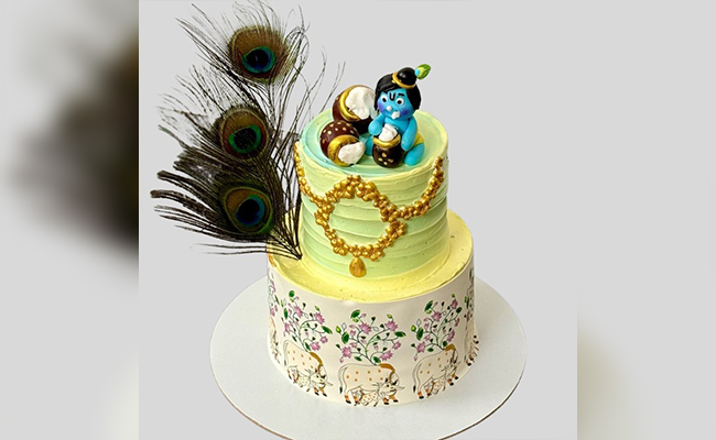 Bal Gopal Cake with Butter Pot