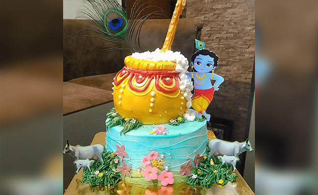 Vrindavan Krishna Cake Design