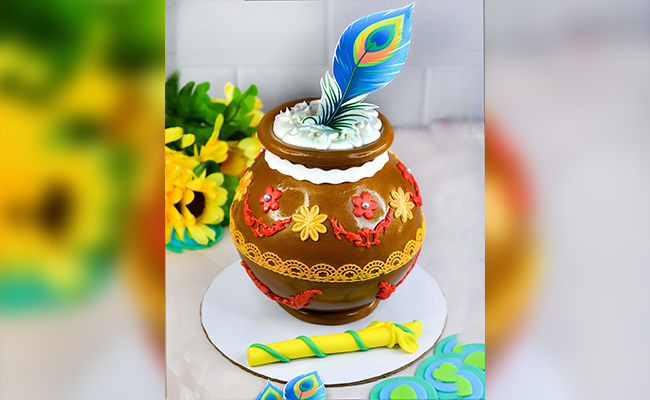 Dahi Handi Janmashtami Cake