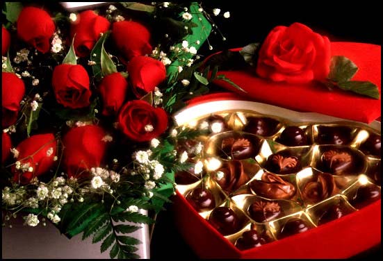 Anniversary gift consist of hand made chocolate and flowers Anniversary gift consist of hand made chocolate and flowers