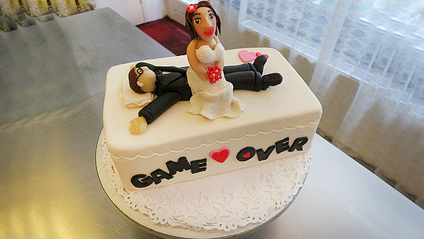 Bachelor Party Celebration with A Delicious Cake