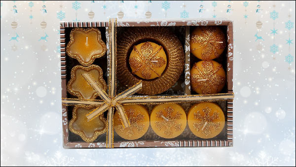 Mystical Aroma Candle Set 8 small tealight candle with one large candle - A smart gift