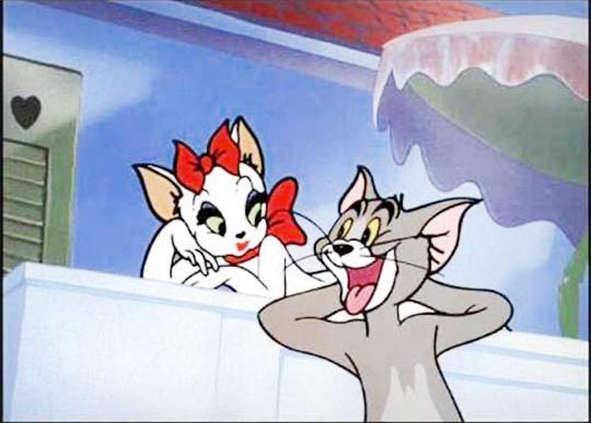 Jerry with his crush Thinking Tom doesn't know but he is wrong Jerry with his crush Thinking Tom doesn't know but he is wrong