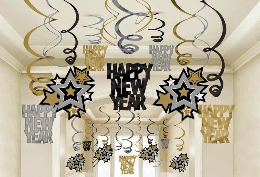Simple Decorations on New Year Party