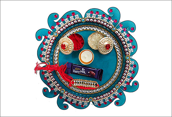 Bamboo Rakhi thali decoration Bamboo Rakhi thali decoration