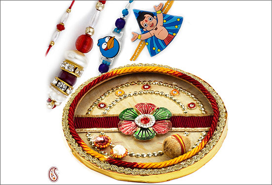 Steel Rakhi pooja thali Steel Rakhi pooja thali