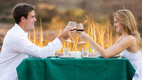 A beautiful couple enjoying the moment on date A beautiful couple enjoying the moment on date