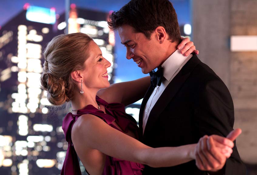 A Happy Couple Celebrating Valentine Day by Dancing On A Romantic Song A Happy Couple Celebrating Valentine Day by Dancing On A Romantic Song